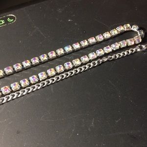 Aurora borealis rhinestone necklace